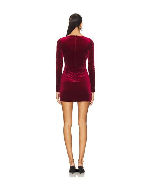 retroféte Red Kadala Velvet Dress