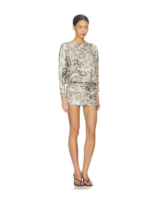 Juliet Johnstone Natural Sequin Disco Dress