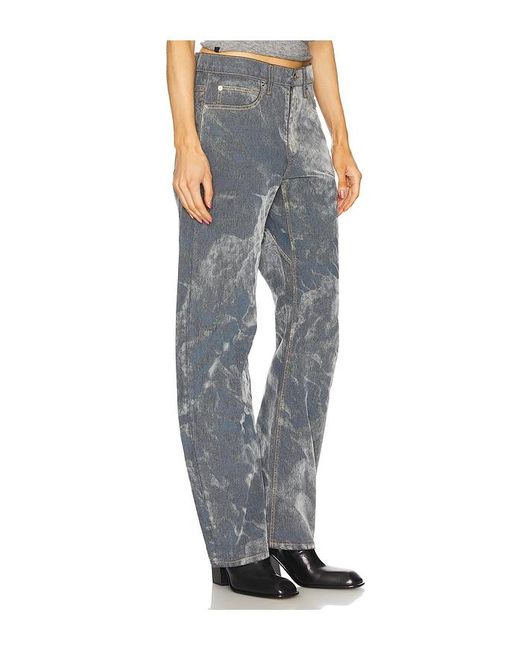 Alexander Wang Black Low-Rise-Jeans Mit Curved Leg Und Zwickel