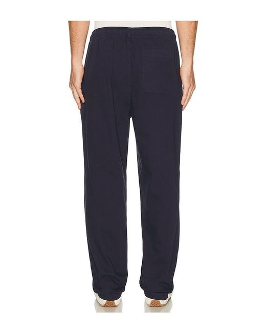 Barefoot Dreams Blue Woven Twill Relaxed Pants for men