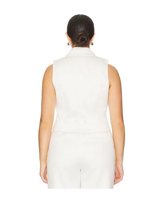 L'academie White 'Academie Carinne Satin Vest Top