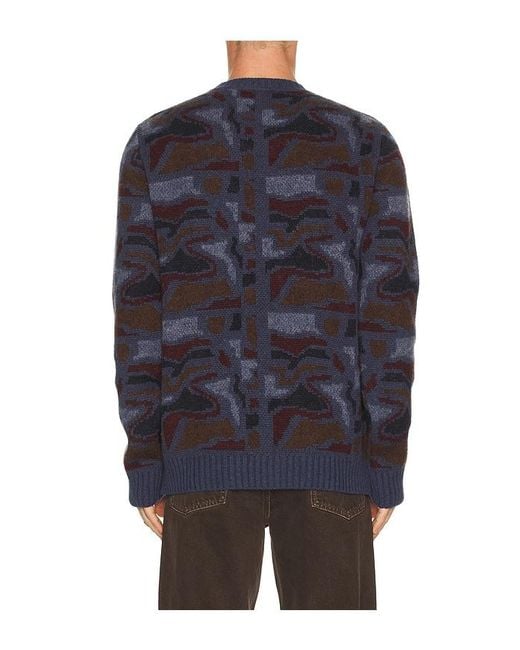 by Parra Blue Repeat Ftp Booster Knitted Pullover for men