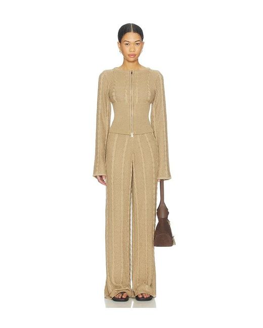 SNDY'S Natural Cici Cable Knit Pant