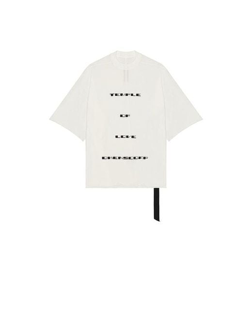Rick Owens White Temple Of Love Owenscorp Graphic Tommy T for men