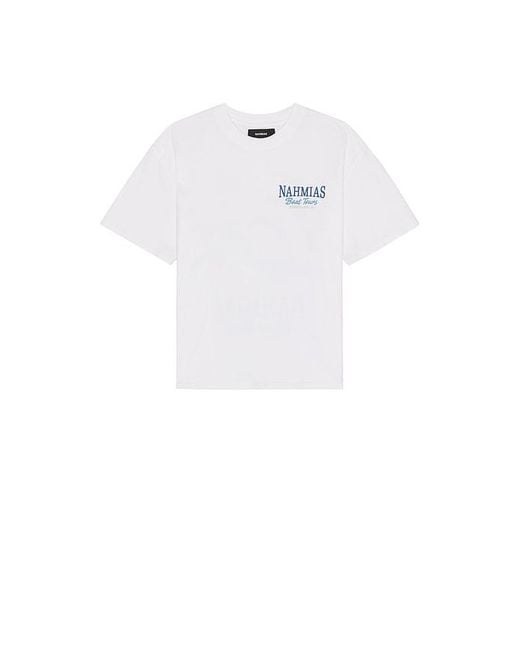 NAHMIAS White Boat Tours Boxy T-Shirt for men