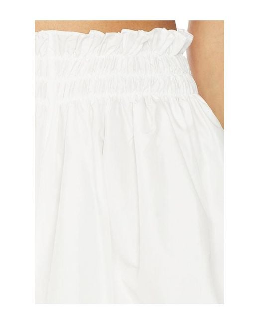 Norma Kamali White Peasant Puff Short