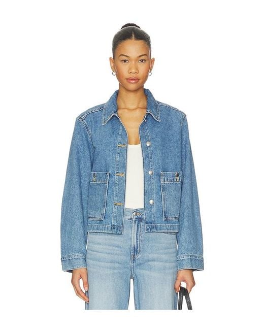 Madewell Blue Chore Cropped Denim Jacket