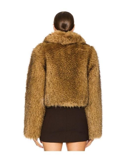 L'academie Brown 'Academie Savoie Faux Fur Jacket