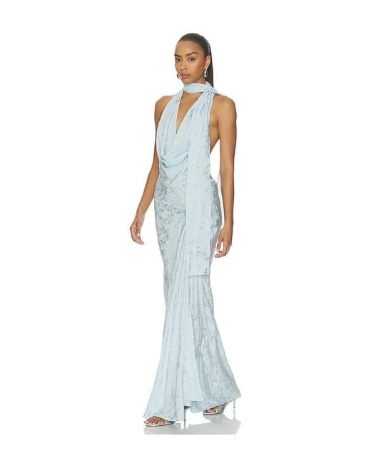 Anna October White Kelly Halter Maxi Dress