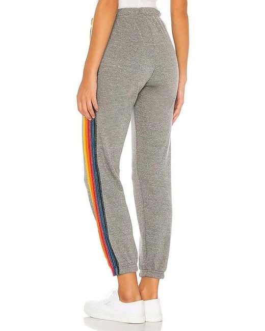 Aviator Nation Gray 5 Stripe Sweatpants