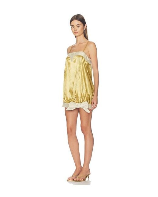 Nii HAI Yellow Satin Bow Dress