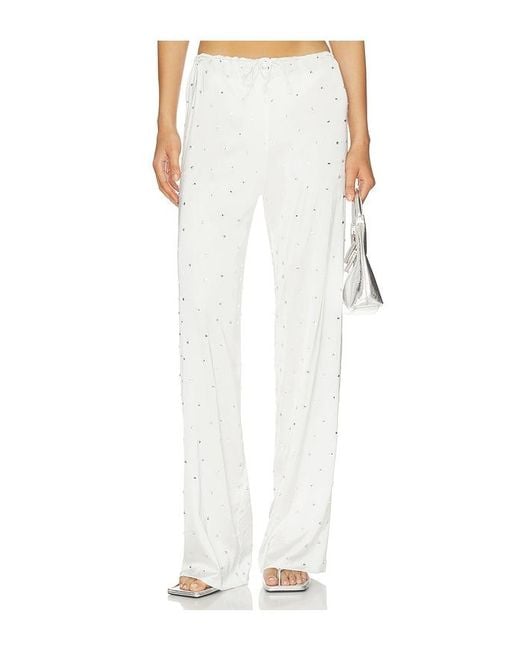 Oseree White Bridal O Gem Pants