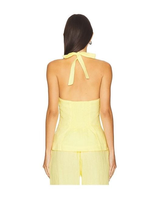 AEXAE Yellow X Revolve Halter Top