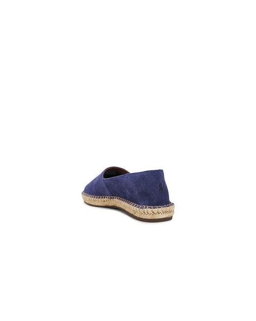 Polo Ralph Lauren Blue Suede Cevio Espadrilles for men