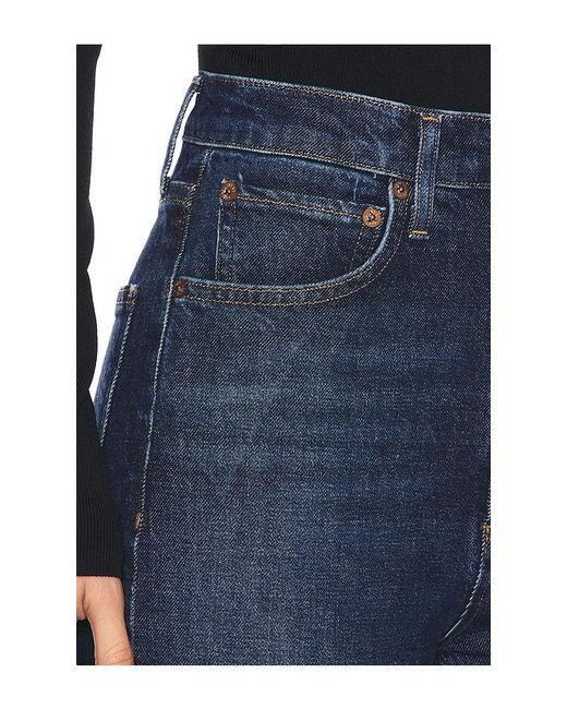 Agolde Blue High Rise Stovepipe Jeans