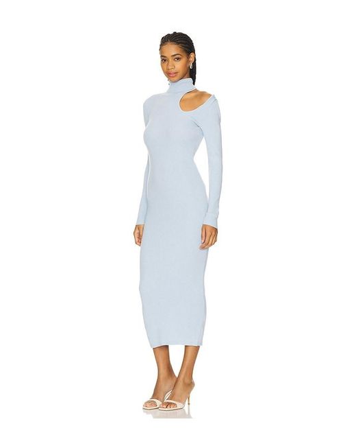 Bardot Blue Olesa Asymmetric Knit Dress