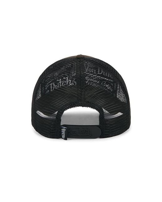 Von Dutch Black Over Flow Trucker Hat for men