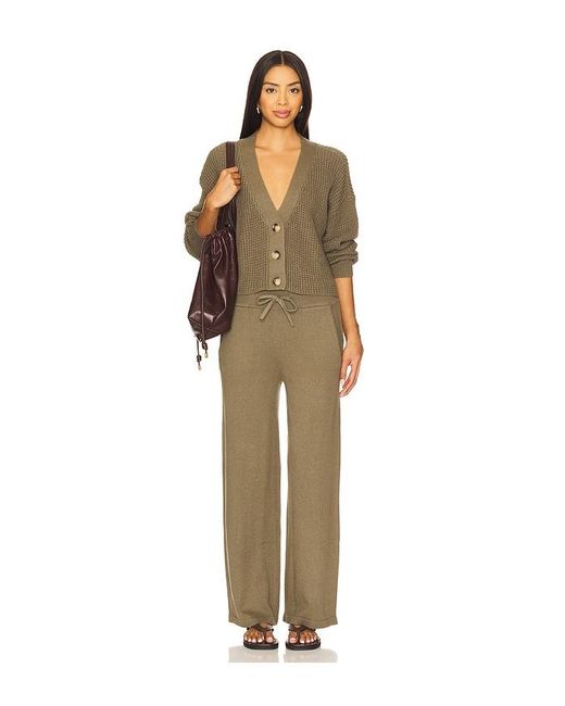 Eberjey Brown Recycled Sweater Cropped Cardigan