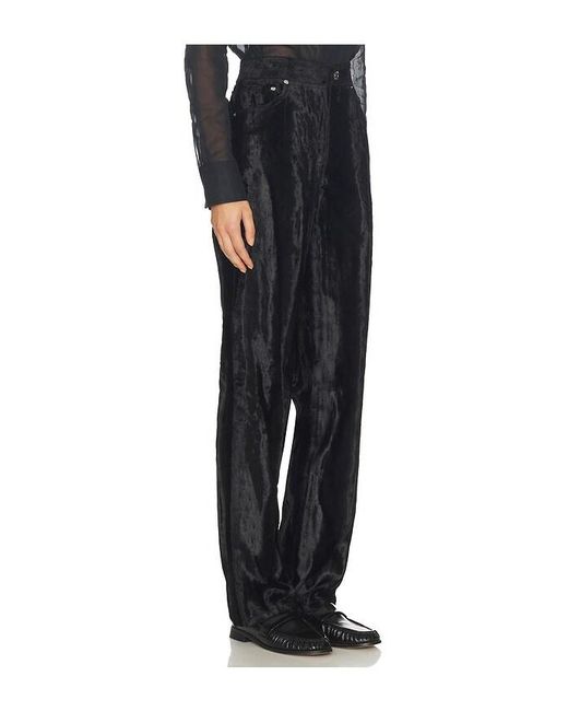 Helmut Lang Black Pony High Rise Straight