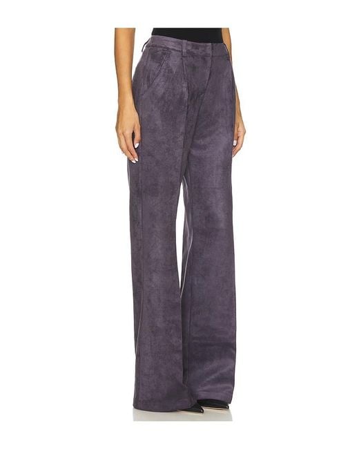 Amanda Uprichard Blue X Revolve Suede Slater Pant