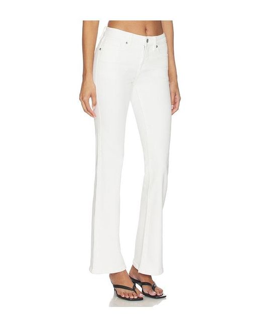 GOOD AMERICAN White Low Boot Jeans