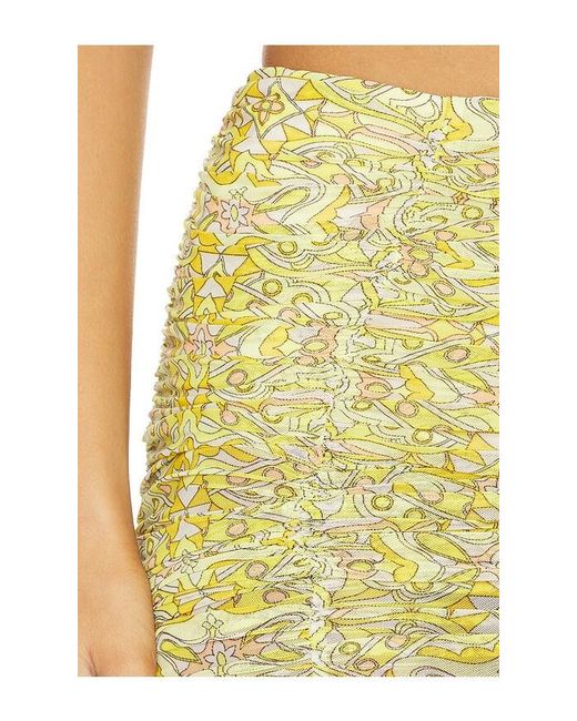 AFRM Yellow Martina Skirt