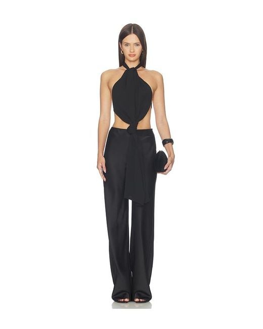ALL THE WAYS Black Charlotte Halter Top