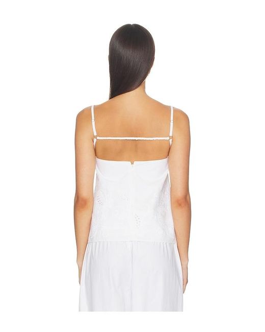 Rag & Bone White Maggie Embroidered Cami