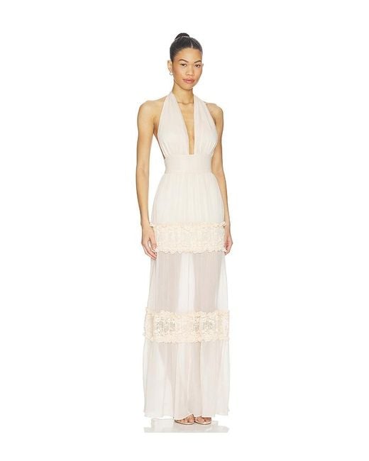 MORE TO COME White Solara Halter Gown