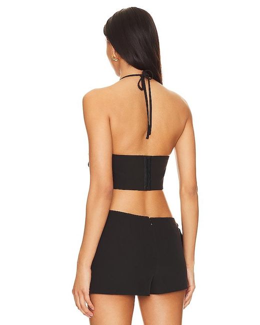 Lovers + Friends Black Zora Crop Top