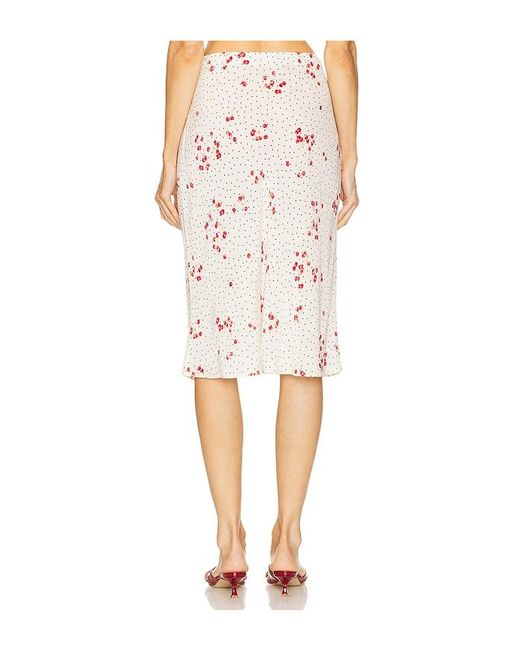 L'academie Red 'Academie Hallie Midi Skirt
