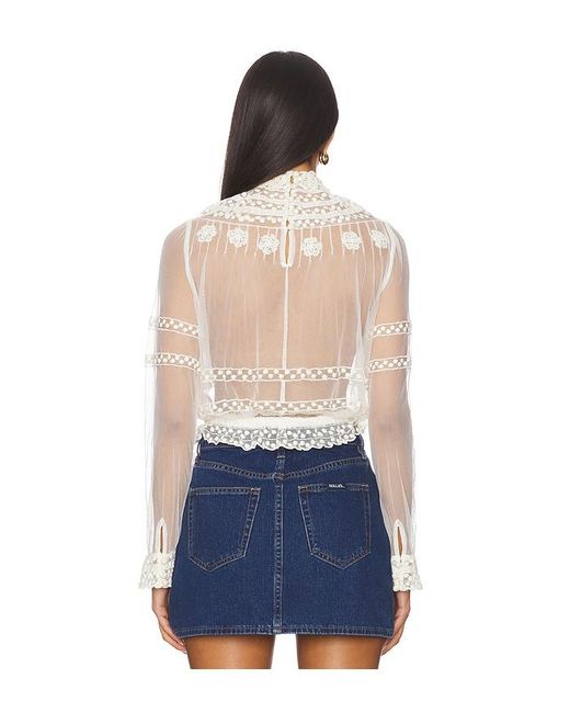 Free People Blue X Revolve Forever Romance Blouse