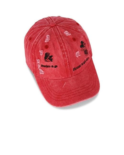 JUNGLES Red No Where To Go Cap for men