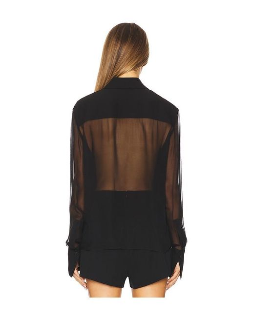 Sans Faff Black Flore Silk Shirt