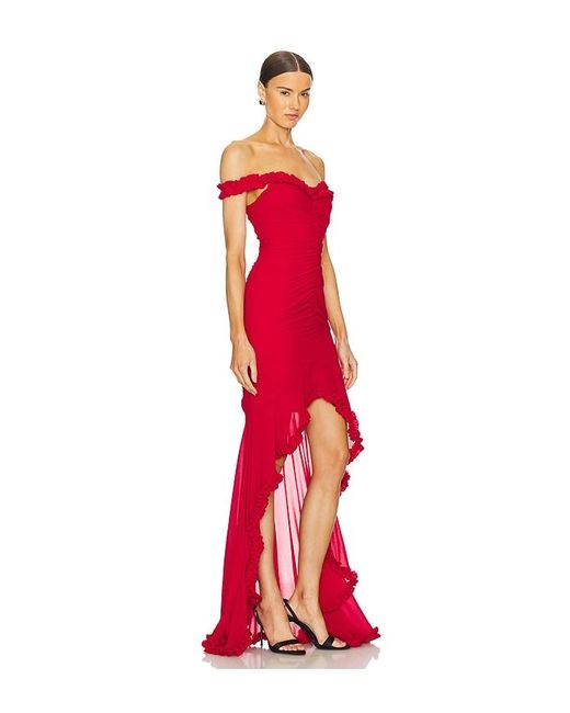 MAJORELLE Red Chandra Gown