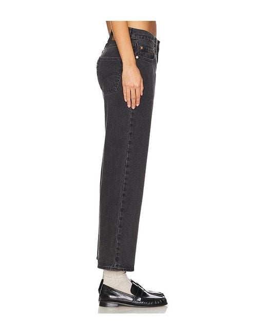 Levi's Black 501 90S Ankle Straight Jeans