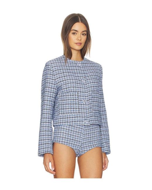Milkwhite Blue Tweed Jacket