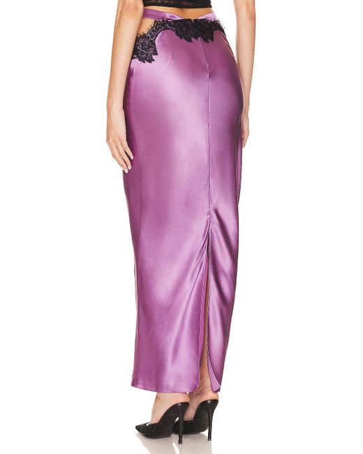 Fleur du Mal Silk And Lace カットアウトスカート Purple