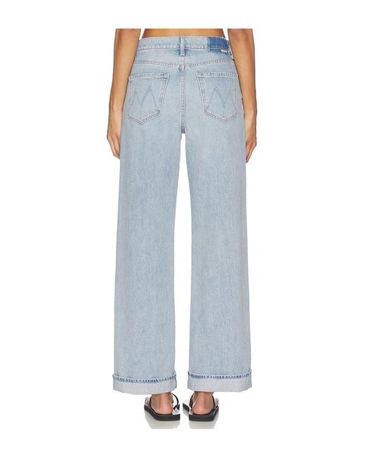 Mother Blue The Dodger Button Hover Cuff Jeans