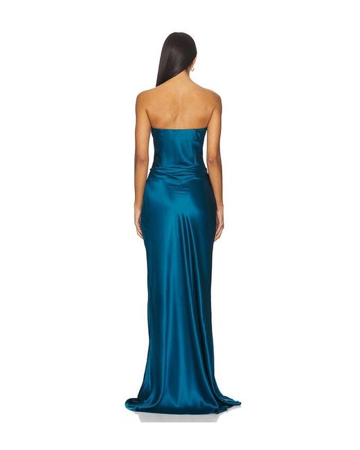 The Sei Blue Cowl Bustier Gown
