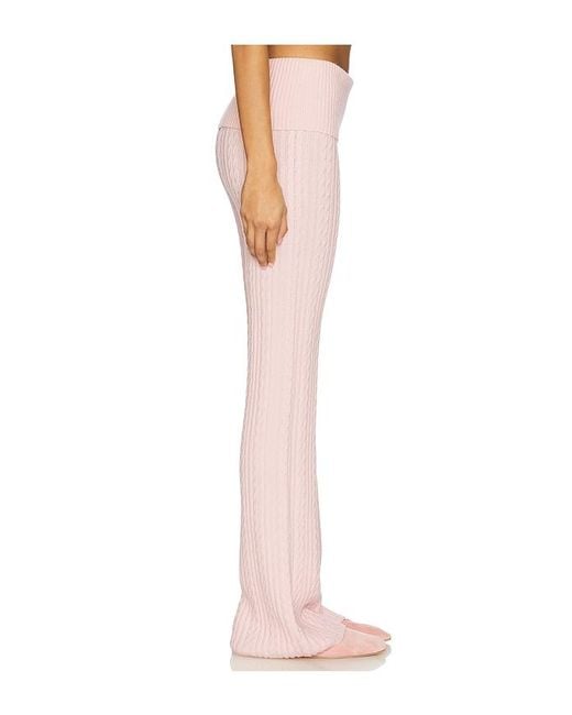 Lovers + Friends Pink Bessie Knit Pant