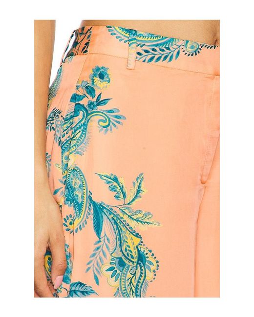 Hemant & Nandita Orange Straight Pants With Buckle Belt