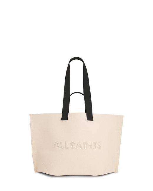 AllSaints Natural Lutece Knit Tote