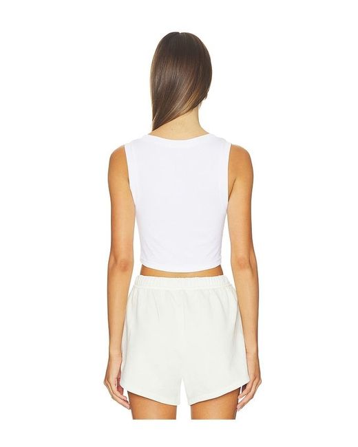 FAVORITE DAUGHTER White The Cutting It Close Crop Tank