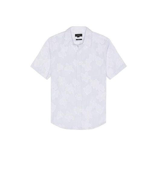 Vince White Fil Coupe French Placket Shirt for men