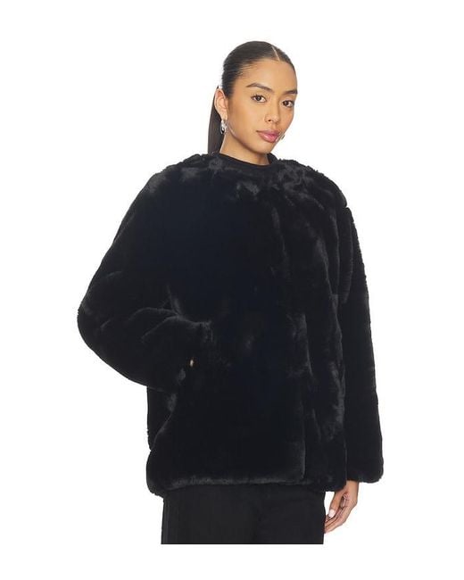Blank NYC Blue Faux Fur Coat