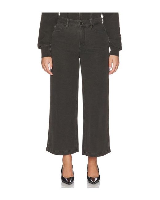 GOOD AMERICAN Black Jeanius Cropped Good Skate