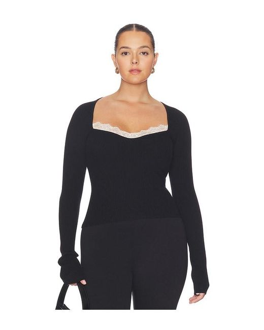 L'academie Black Eugene Long Sleeve Top