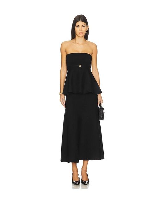 Karina Grimaldi Black Krystina Long Skirt