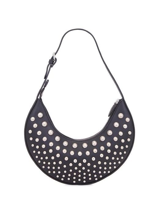 Studded moon bag Urban Outfitters de color Gray